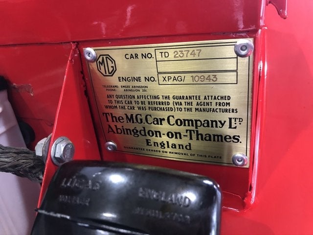 1953 MG TD Convertible