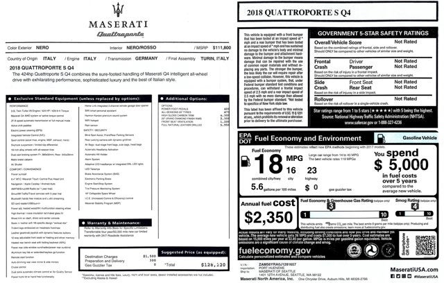 2018 Maserati Quattroporte S Q4