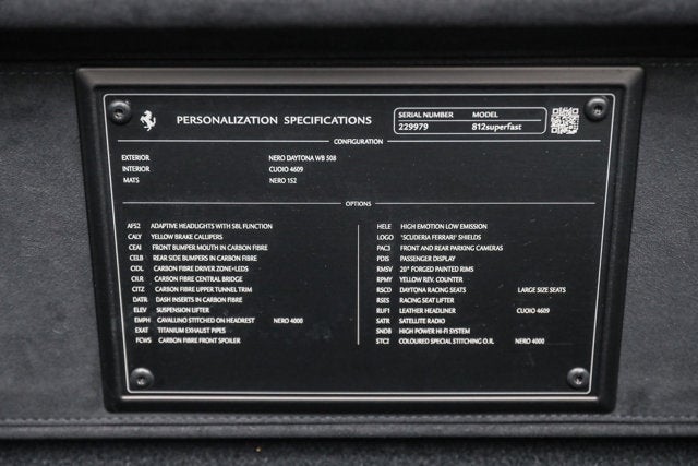 2018 Ferrari 812 Superfast Coupe
