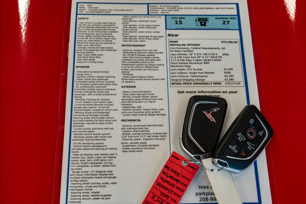 2021 Chevrolet Corvette 2LT