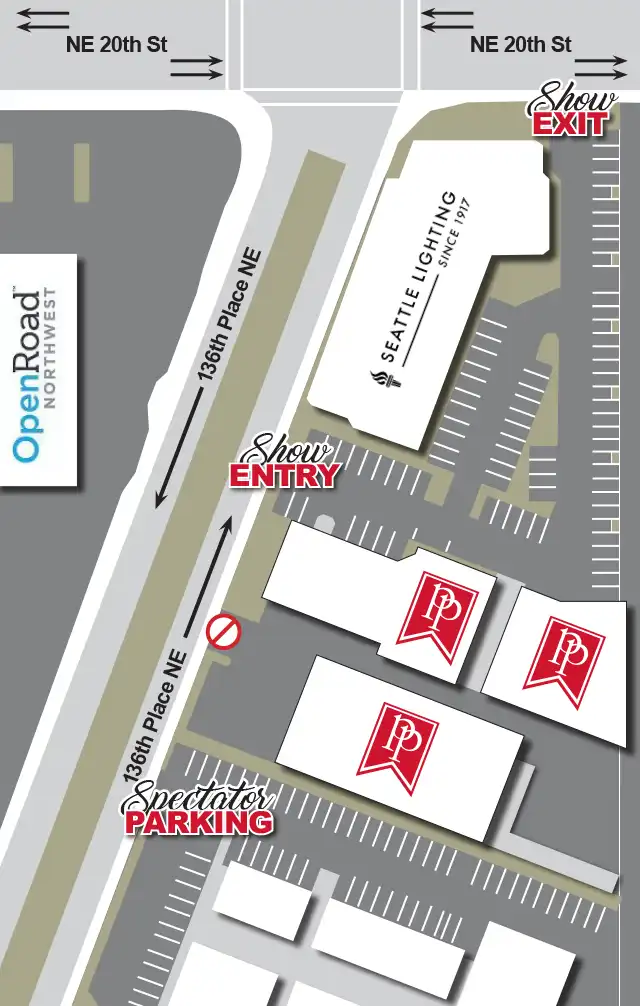 Map showing location of event